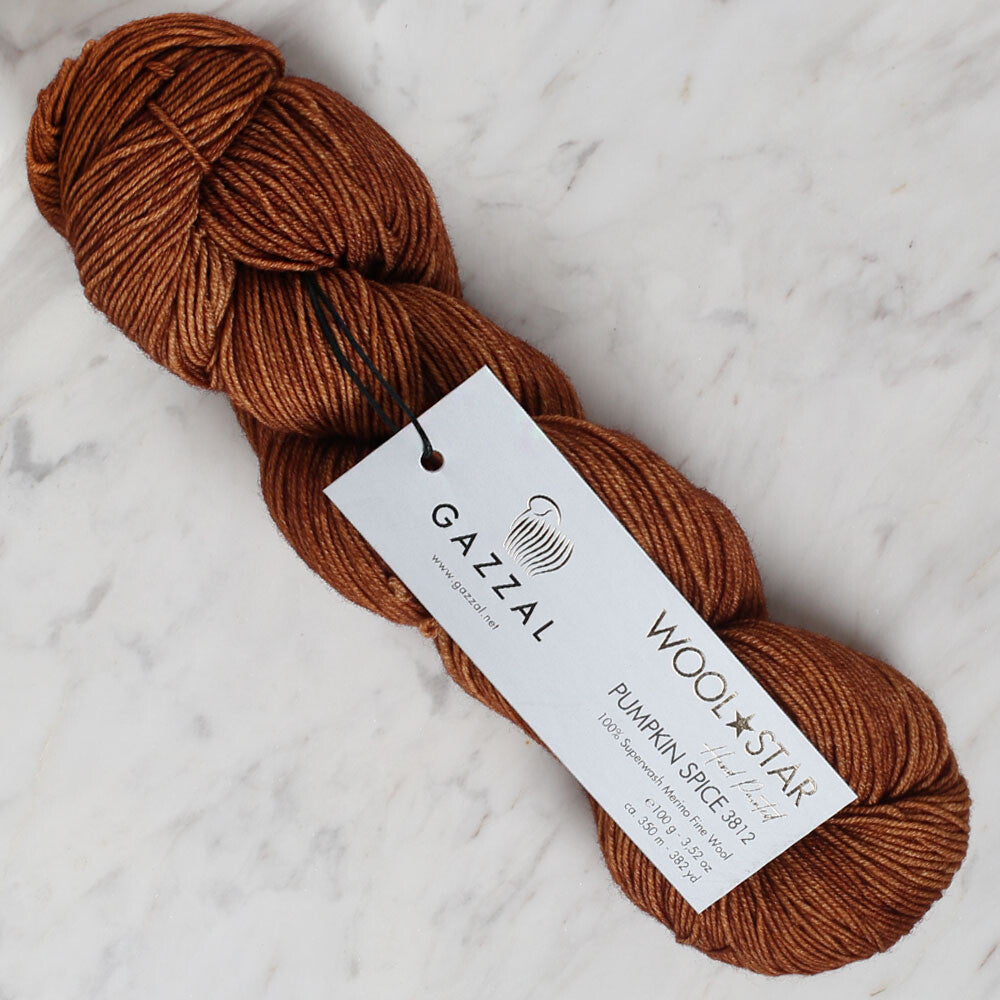 Gazzal Wool Star Kahverengi El Örgü İpi - 3812